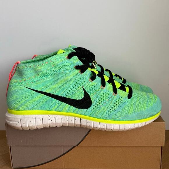 Nike Free Flyknit Chukka “Hyper Turquoise” Men Running Sneakers- SZ 14 main image 9